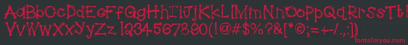 HelloScarecrow Font – Red Fonts on Black Background