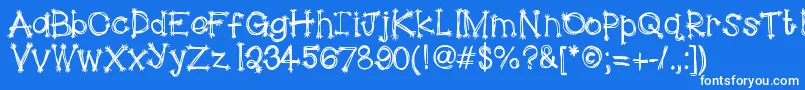 HelloScarecrow Font – White Fonts on Blue Background