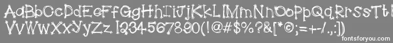 HelloScarecrow Font – White Fonts on Gray Background