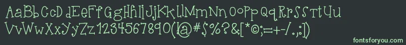 HelloSuhKurity Font – Green Fonts on Black Background