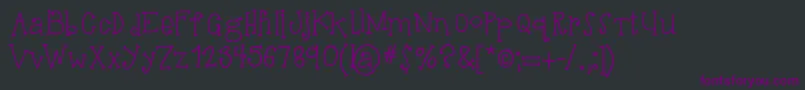 Шрифт HelloSuhKurity – фиолетовые шрифты на чёрном фоне