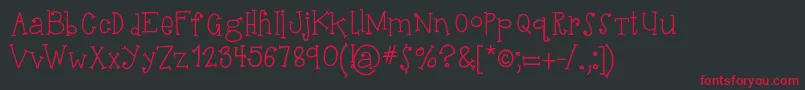 HelloSuhKurity Font – Red Fonts on Black Background