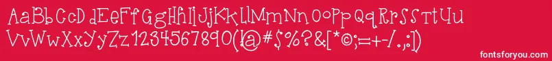 HelloSuhKurity Font – White Fonts on Red Background