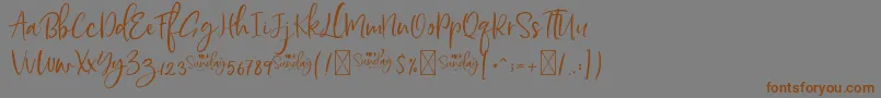 HelloSundayDEMO Font – Brown Fonts on Gray Background