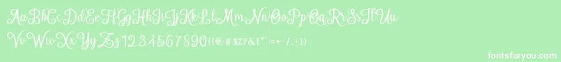 HelloSweety Font – White Fonts on Green Background