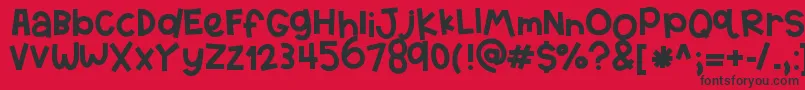 HelloTexas Font – Black Fonts on Red Background