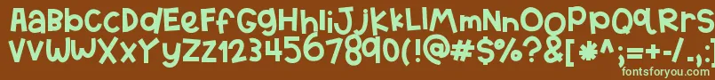 HelloTexas Font – Green Fonts on Brown Background