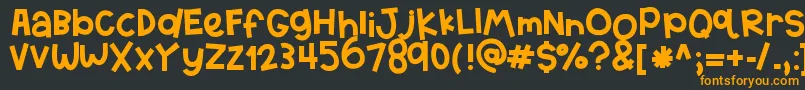 HelloTexas Font – Orange Fonts on Black Background