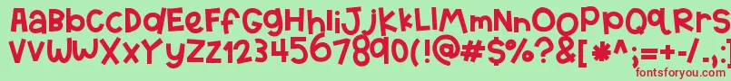 HelloTexas Font – Red Fonts on Green Background