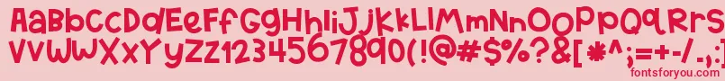 HelloTexas Font – Red Fonts on Pink Background