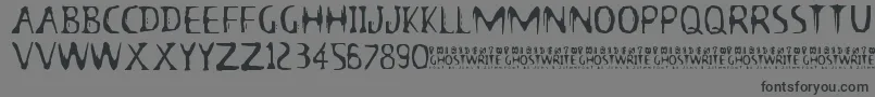 フォント13GhostsFull – 黒い文字の灰色の背景