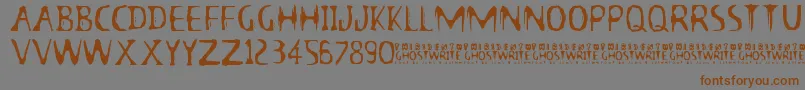 13GhostsFull Font – Brown Fonts on Gray Background