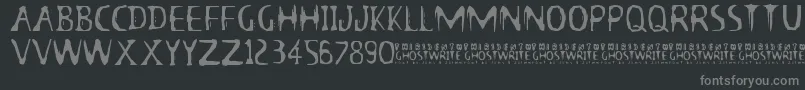 13GhostsFull Font – Gray Fonts on Black Background