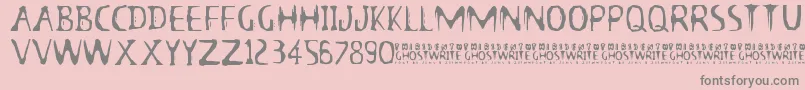 fuente 13GhostsFull – Fuentes Grises Sobre Fondo Rosa