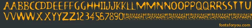 13GhostsFull Font – Orange Fonts on Black Background