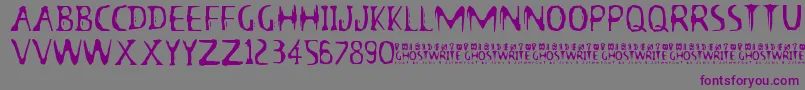 13GhostsFull-Schriftart – Violette Schriften auf grauem Hintergrund