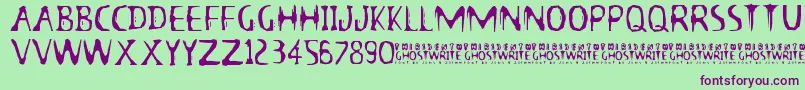 13GhostsFull Font – Purple Fonts on Green Background