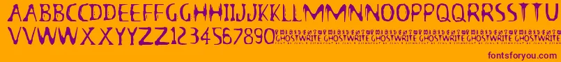 13GhostsFull Font – Purple Fonts on Orange Background