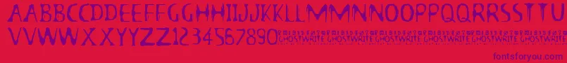 13GhostsFull Font – Purple Fonts on Red Background