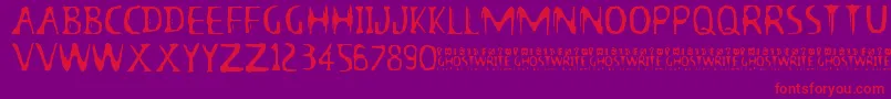 Шрифт 13GhostsFull – красные шрифты на фиолетовом фоне