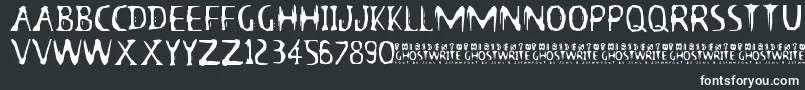 13GhostsFull-Schriftart – Weiße Schriften auf schwarzem Hintergrund