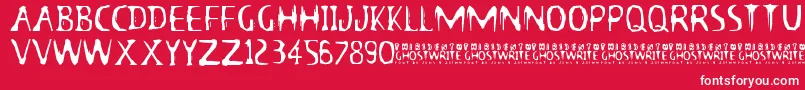 13GhostsFull Font – White Fonts on Red Background