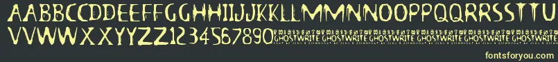 13GhostsFull Font – Yellow Fonts on Black Background