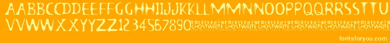 13GhostsFull Font – Yellow Fonts on Orange Background