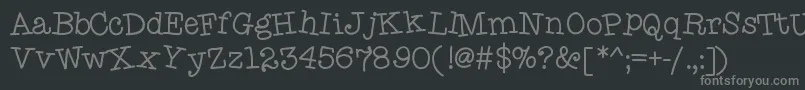Czcionka HelloTypeHype – szare czcionki na czarnym tle