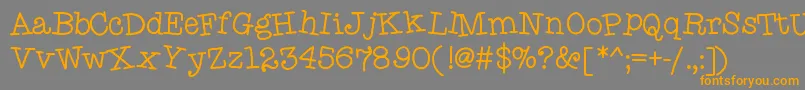 HelloTypeHype Font – Orange Fonts on Gray Background