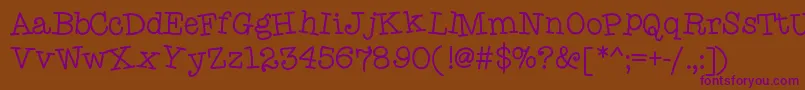 Шрифт HelloTypeHype – фиолетовые шрифты на коричневом фоне