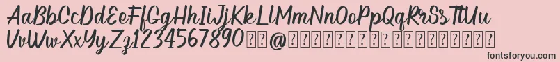 Hellow DEMO Font – Black Fonts on Pink Background