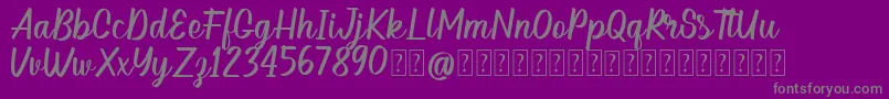 Hellow DEMO Font – Gray Fonts on Purple Background