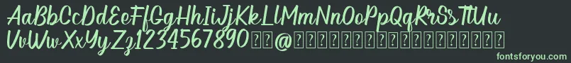 Hellow DEMO Font – Green Fonts on Black Background