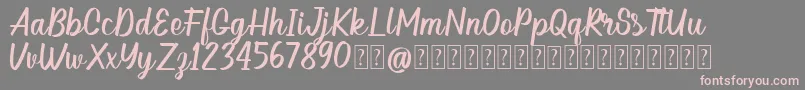 Hellow DEMO Font – Pink Fonts on Gray Background