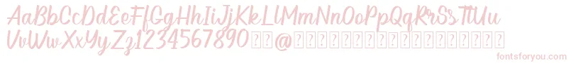 Hellow DEMO Font – Pink Fonts on White Background