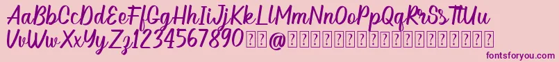 Hellow DEMO Font – Purple Fonts on Pink Background