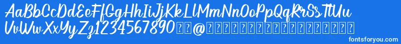 Шрифт Hellow DEMO – белые шрифты на синем фоне