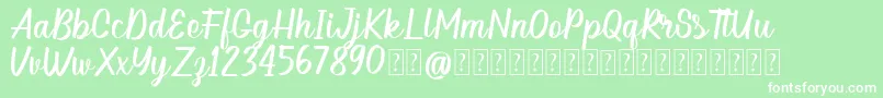 Hellow DEMO Font – White Fonts on Green Background