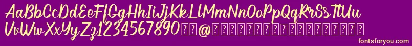 Hellow DEMO Font – Yellow Fonts on Purple Background