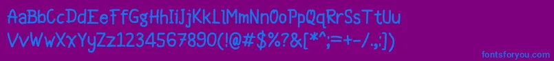 Hellowen Font – Blue Fonts on Purple Background