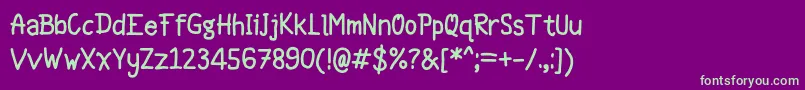 Hellowen Font – Green Fonts on Purple Background