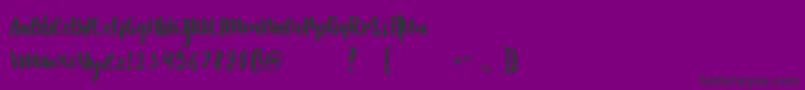 Hellowen-Schriftart – Schwarze Schriften auf violettem Hintergrund
