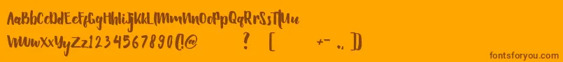Hellowen Font – Brown Fonts on Orange Background