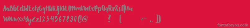Hellowen Font – Gray Fonts on Red Background