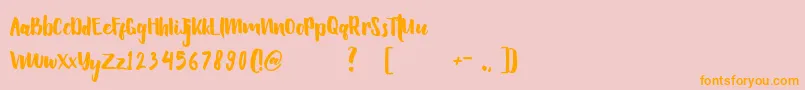 Hellowen Font – Orange Fonts on Pink Background