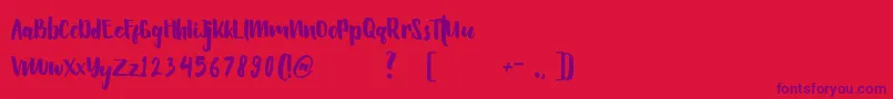 Hellowen-Schriftart – Violette Schriften auf rotem Hintergrund