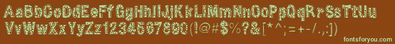 More about HelloZipper Font HelloZipper Font – Green Fonts on Brown Background
