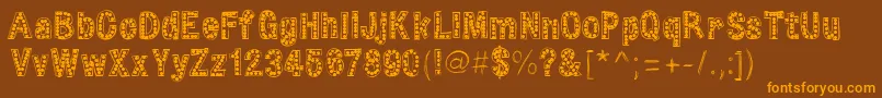 HelloZipper Font – Orange Fonts on Brown Background