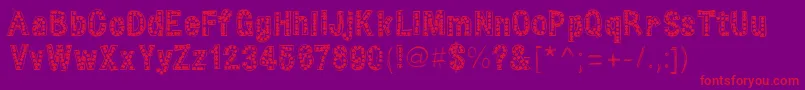 HelloZipper Font – Red Fonts on Purple Background